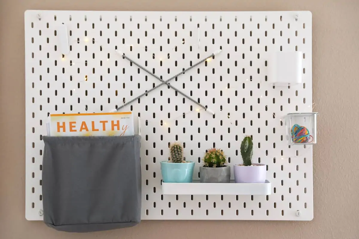 pegboard for hanging pictures on drywall