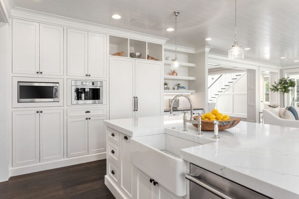 Luxury kitchen remodel with farmhouse sink