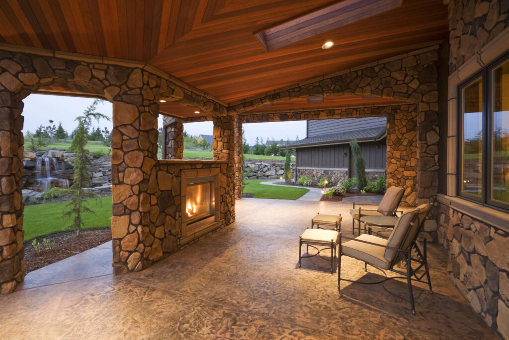 outdoor fireplace