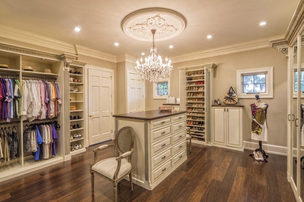 Beautiful custom closet in a farmhouse