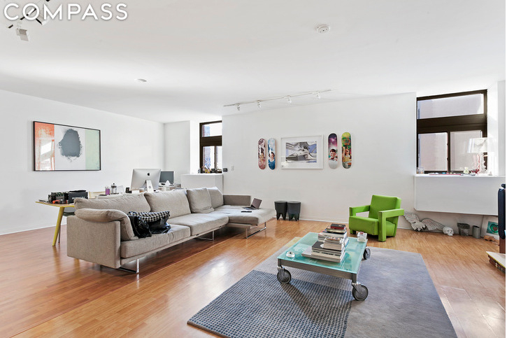 Spacious living room in a Nolita apartment