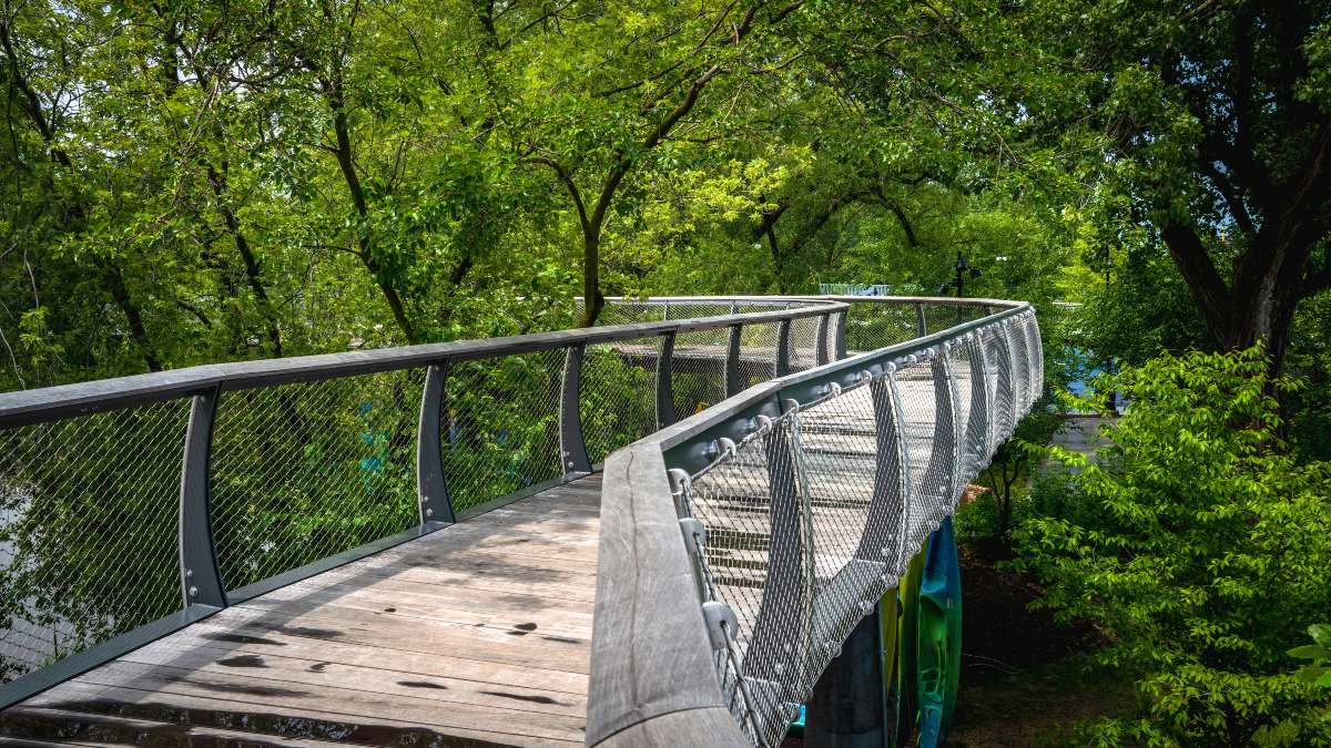 The canopy trail at Promenade Park in Fort Wayne, IN. 