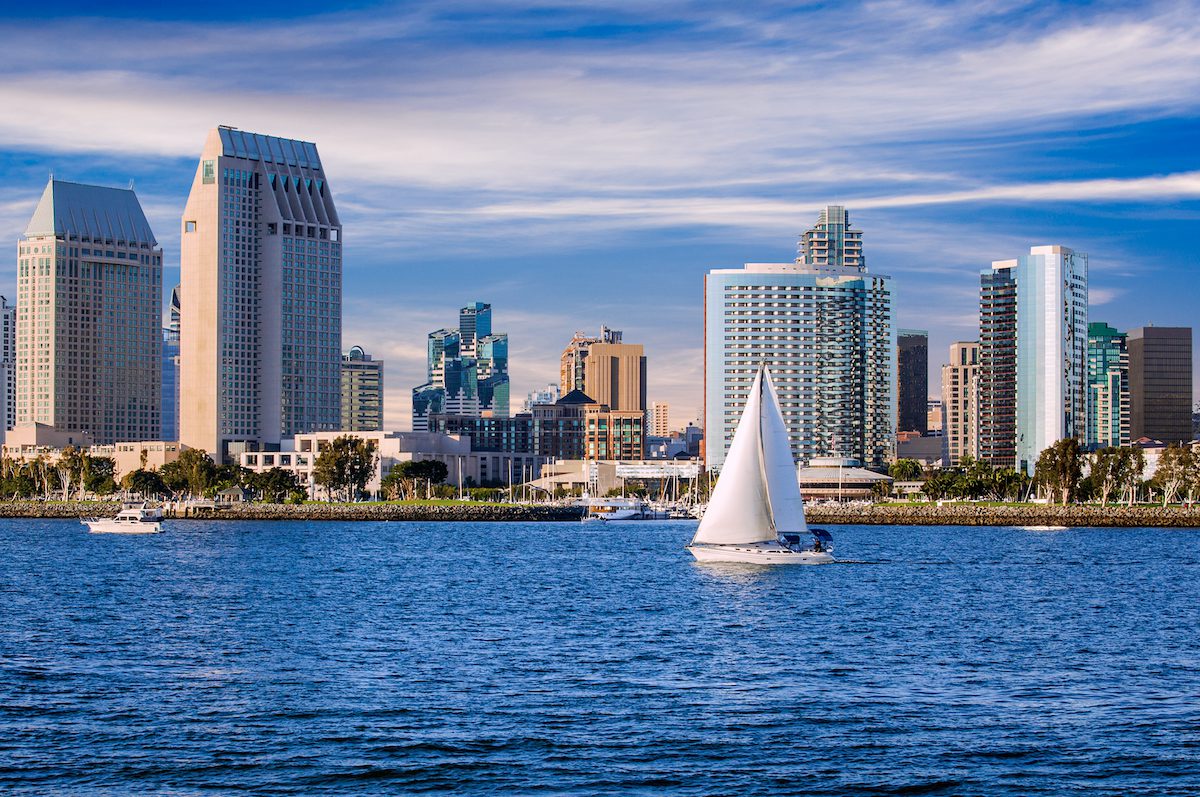 View of the San Diego Ca coastline