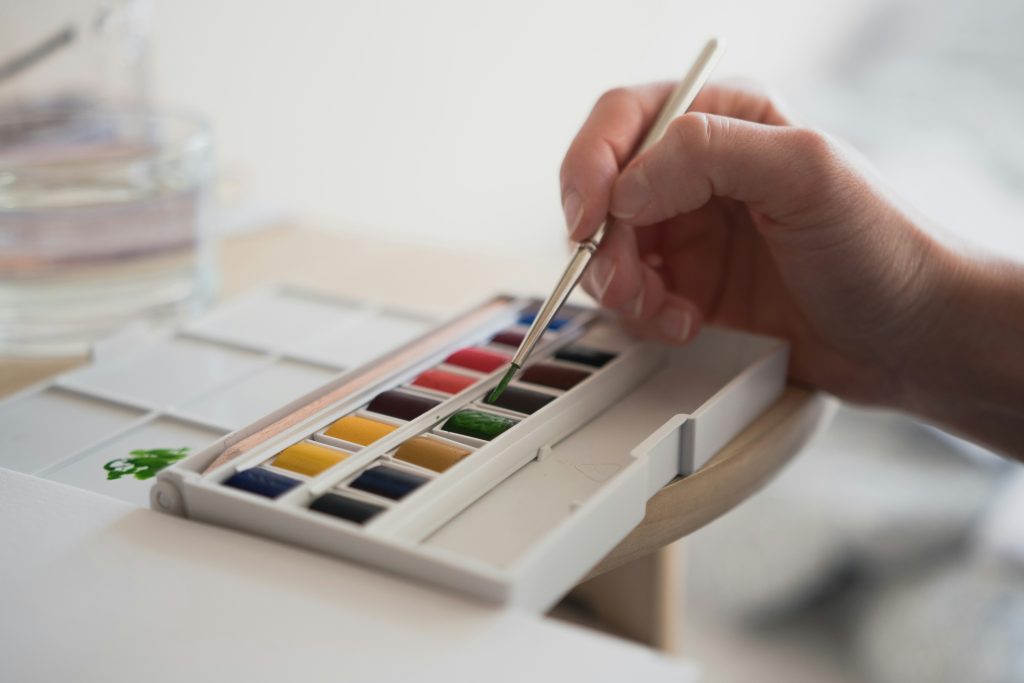 person using painting