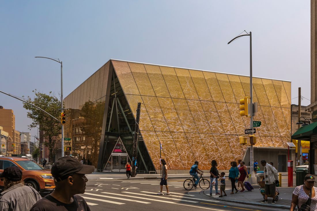 The new Far Rockaway branch of SNøhetta from the Queens public library.